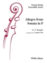 Allegro From Sonata In F for string orchestra score and parts