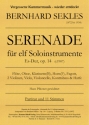 Sekles, Bernhard Serenade fr 11 Soloinstrumente Es-Dur op. 14 Partitur einzeln