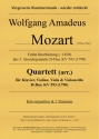 Mozart, Wolfgang Amadeus Klavierquartett (arr.) D-Dur