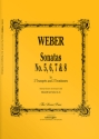 Carl Maria von Weber, Sonatas No. 5, 6, 7, 8 Blechblserquartett Stimmensatz