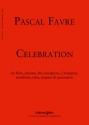 Pascal Favre, Celebration Flute, Clarinet, Alto Sax, 2 Trumpets, Trombone, Tuba and Percussion Stimmensatz