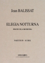 Jean Balissat, Elegia Notturna Per Piccola Orchestra Chamber Orchestra Partitur