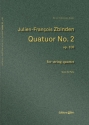 Julien-Franois Zbinden, Quatuor No. 2 Streichquartett Partitur + Stimmen