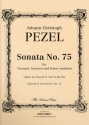 Johann Pezel, Sonata No 75 (Bicinia) Trumpet, Bassoon and Basso Continuo [Organ] Stimmensatz