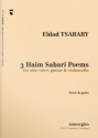 Eldad Tsabary, 3 Haim Sabari Poems Alto Voice, Guitar and Cello Klavierauszug