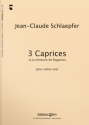 Jean-Claude Schlaepfer, 3 Caprices Violine Buch