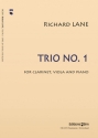 LANE Richard, Trio N 1 clarinet in Bb, viola and piano