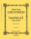 ALBRECHTSBERGER Johann Georg, Concertino in Mib a 5 strumenti trumpet and strings Score and parts