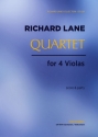 LANE Richard, Quartet for 4 violas (1978) 4 violas Score and parts