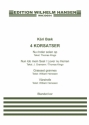 Karl Baek, 4 Korsatser SATB Chorpartitur