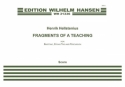 Henrik Hellstenius, Fragments Of A Teaching Baritone Voice, Violin, Viola, Cello and Percussion Partitur