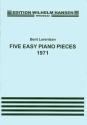 Bent Lorentzen, Five Easy Piano Pieces Klavier Buch