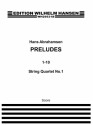 String Quartet No.1 'Preludes 1-10' for string quartet score