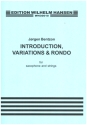 Introduction Variations & Rondo for alto saxophone and strings score