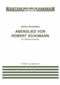 Johan Severin Svendsen, Abenlied Von Robert Schumann Streichorchester Partitur + Stimmen