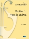 Ruggero Leoncavallo, Recitar!... Vesti la giubba, da I Pagliacci Tenor Voice and Piano Klavierauszug