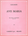 Charles Gounod, Ave Maria, per Mezzo-Soprano o Baritono Medium Voice Klavierauszug