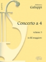 Baldassarre Galuppi, Concerto a 4 - Volume 3, in Re Maggiore Klavier Buch