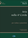 Johann Sebastian Bach, Aria Sulla 4A Corda Per Violino E Piano Violine und Klavier Buch