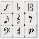 Minimagnetbox Musiksymbole 7,7 x 7,7 cm
