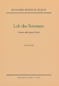 Lob des Sommers fr gemischten Chor (SAB), 2 Soli, 2 Flten, 2 Violinen und Violoncell Partitur