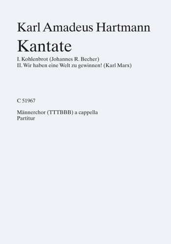 Kantate fr Mnnerchor (TTTBBB) a cappella Chorpartitur