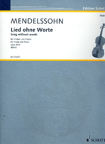 Lied ohne Worte op. 30/3 fr Violine und Klavier