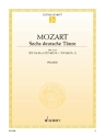 Mozart, Wolfgang Amadeus, Sechs deutsche Tnze KV 536/6, 600/1 + 2 Hef fr Klavier