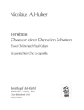 Huber, Nicolaus A. Zwei Chre fr gem Chor Chorpartitur