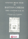 2 Canzon nos. 31 and 32 for 4 trumpets and 4 trombones (2 horns and 2 trombones) score and parts