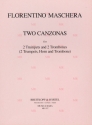 Maschera, Florentino 2 Canzonen 'Maggia''Pompeo' for 2 trumpets and 2 trombones score and parts