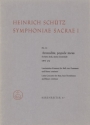 Attendite, popule meus - So hre doch, meine Gemeind Geistliches Konzert Nr. 14 aus 'Synphoniae sacrae I' (lateinisch/deu Partitur, Stimmensatz BSolo/4 Pos/Bc