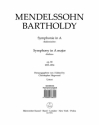 Mendelssohn Bartholdy, Felix Symphonie - Harmoniestimmen, Urtextausgabe 2 Fl/2 Ob/2 Klar/2 Fag/2 Hn/2 Trp/Pk