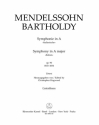 Mendelssohn Bartholdy, Felix Symphonie - Stimme(n), Urtextausgabe Kb