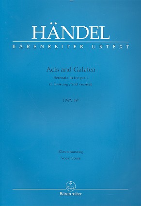 Acis and Galatea HWV49b (2. Fassung)  Klavierauszug (dt/en)