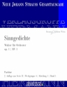 Strau (Son), Johann, Sinngedichte op. 1 RV 1 Orchester Partitur und Kritischer Bericht