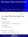 Strau (Son), Johann, Ja, das Schreiben und das Lesen RV 511A/B/C-3-1.  Partitur