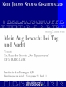 Strau (Sohn), Johann, Der Zigeunerbaron - Mein Aug bewacht bei Tag un Soli und Orchester Partitur