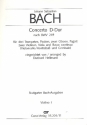 Konzert D-Dur nach BWV249 fr 3 Trompeten, Pauken, 2 Oboen, Fagott, 2 Violinen, Viola und Bc Violine 1