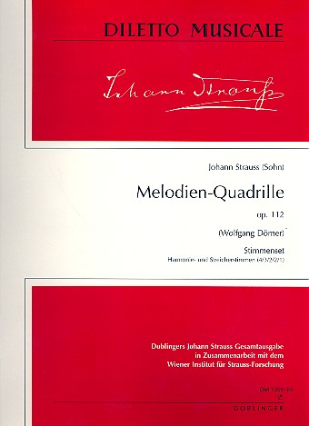 Melodien-Quadrille op.112 fr Orchester Stimmensatz (Streicher 4-3-2-2-1)