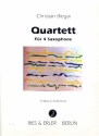 Quartett fr 4 Saxophone (SS(T)ABar) Partitur und Stimmen