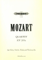 Quartett KV285a fr Flte, Violine, Viola und Violoncello Partitur,  Archivkopie