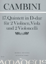 Quintett D-Dur Nr.17 fr 2 Violinen, Viola und 2 Violoncelli Partitur und Stimmen