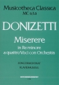 Gaetano Donizetti Miserere in re minore MC 6/1 Choir and Piano (Partitur)