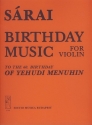 Birthday Music (to Yehudi Menuhin's 60. birthday) for violin