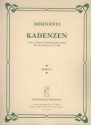 Dohnnyi Ern Cadenzas to Mozart's Piano Concerto in E flat major, K  Two Pianos