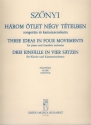 Sznyi Erzsbet Three Ideas in Four Movements for piano and chamber orchestra Concertos