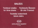 Balzs Oszkr Technical Studies for three drums Percussion (classical)