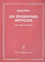 6 pigraphes antiques pour piano  4 mains partition