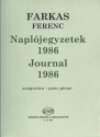 Farkas Ferenc Journal 1986  Piano